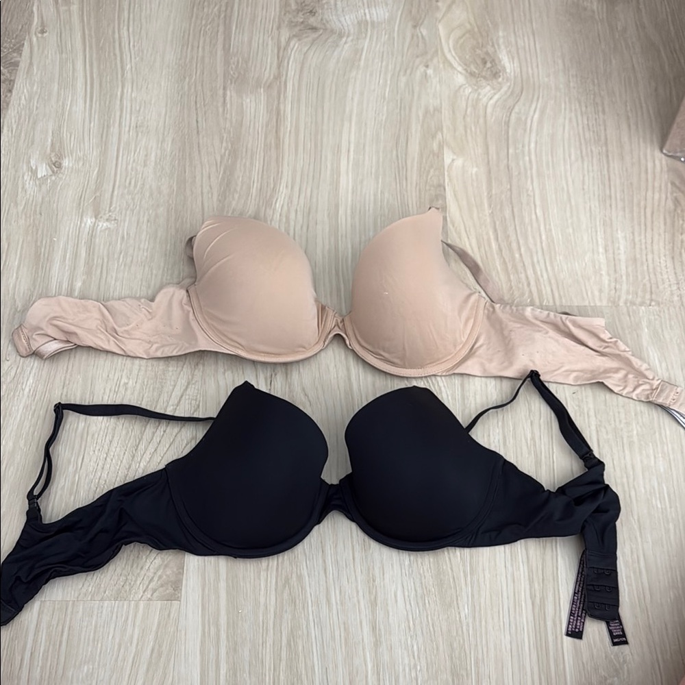 Body by Victoria T-Shirt Lined Demi 2pk Black & Tan Bras